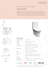 Slim wall faced suite rimless