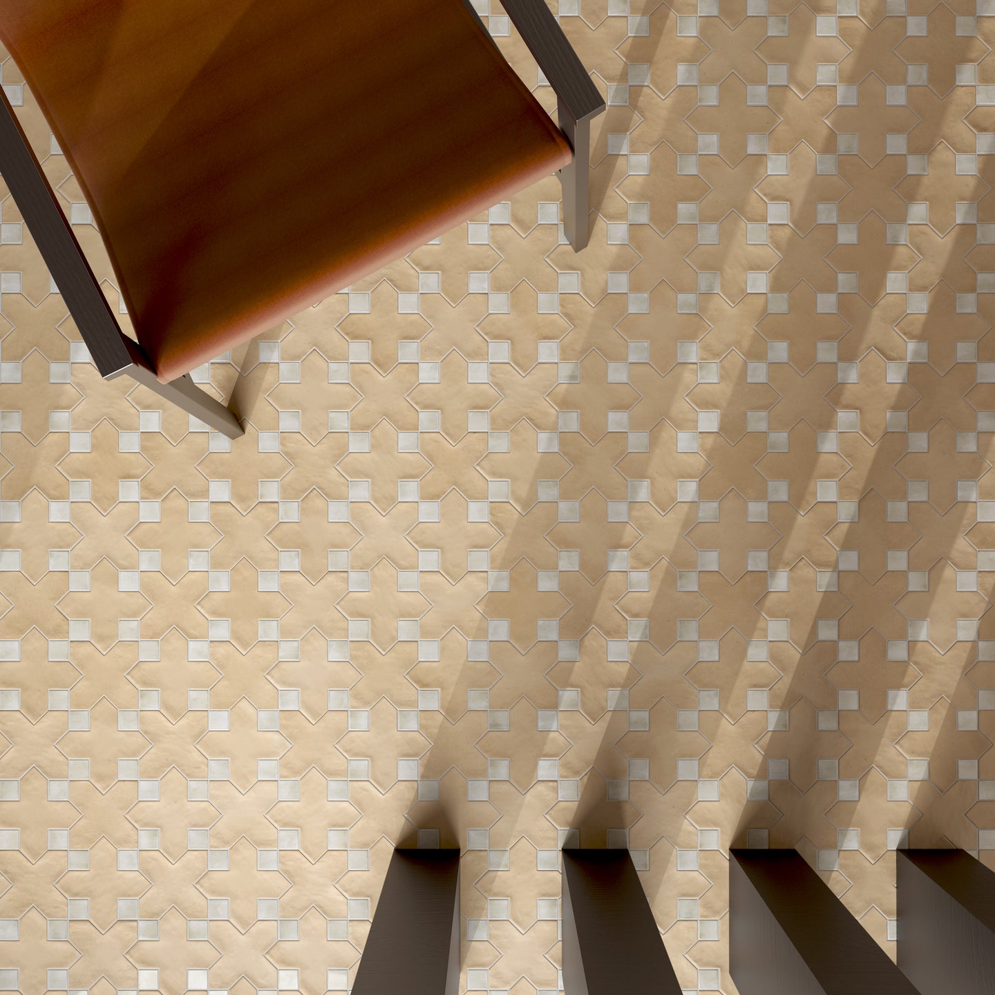 Star & Cross tiles fawn matt