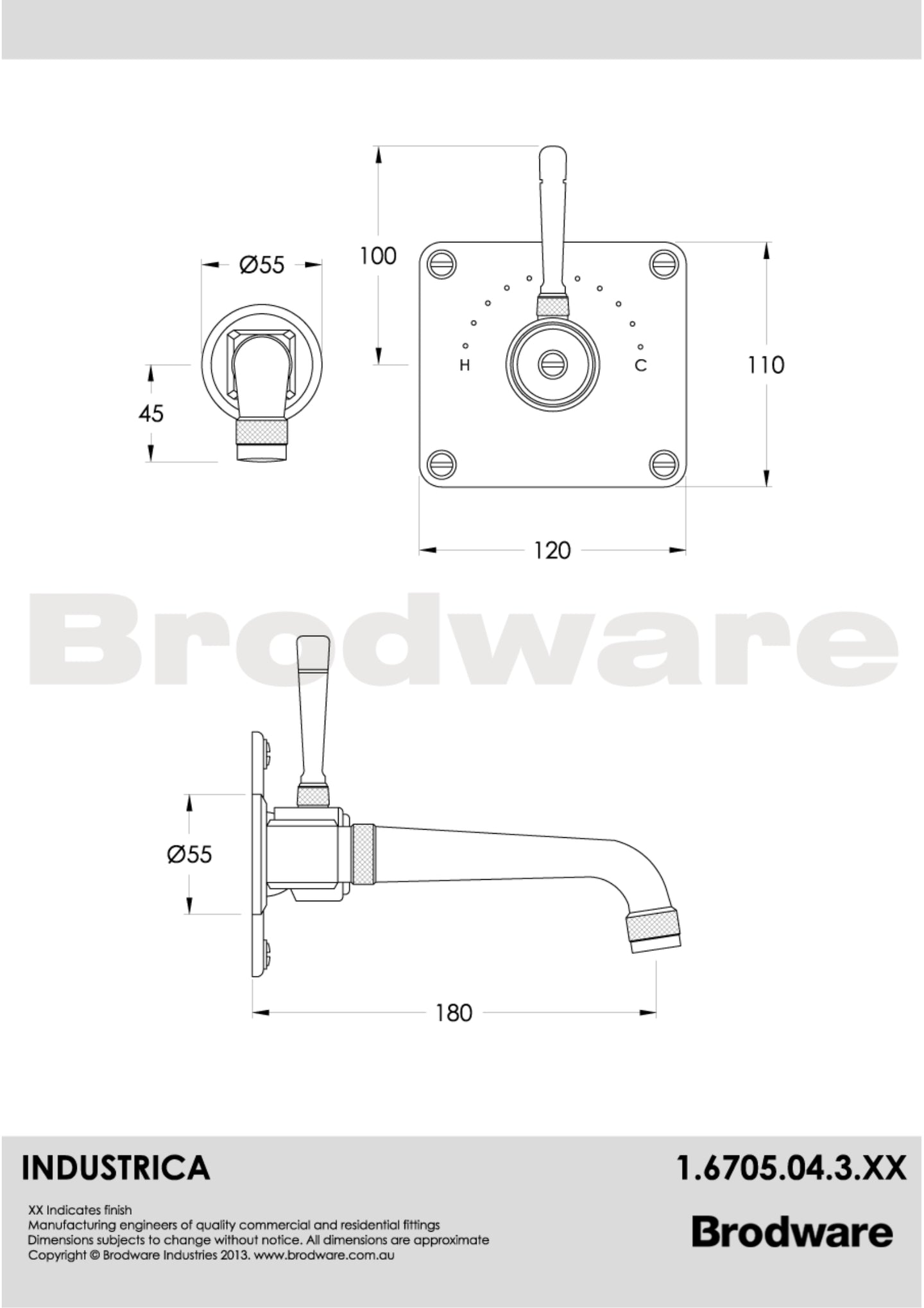 Industrica Wall Mixer