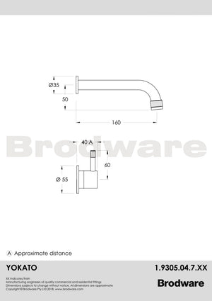 Yokato wall set with mixer