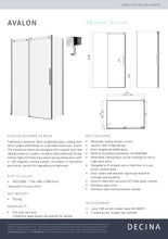 Avalon shower screen sliding door