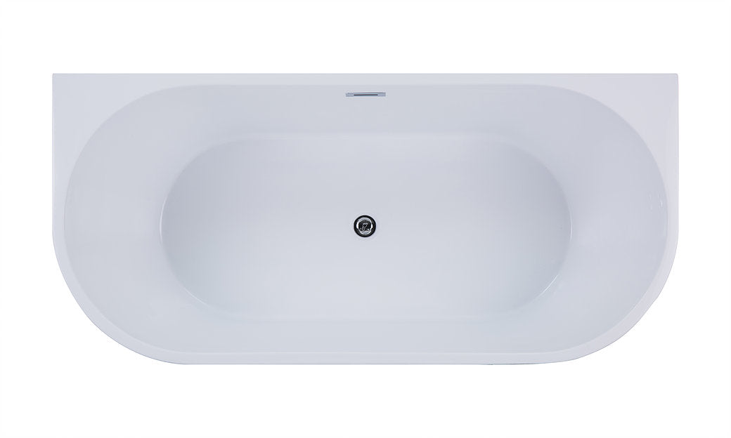 Verona oval back to wall bath
