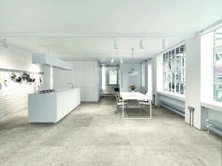 Newport bianco terrazzo tile