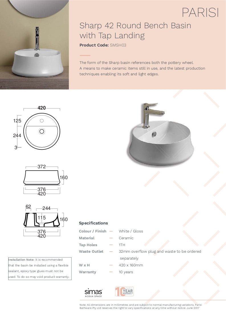 Sharp 420 Tap Landing