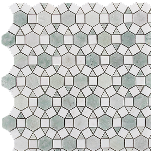Verde Cristallo mosaic tiles