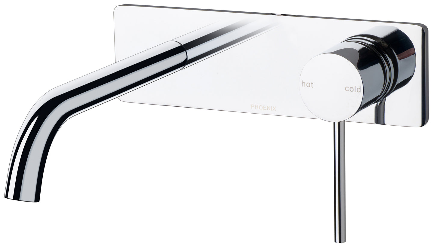 Vivid Slimline wall mixer set 180mm curved