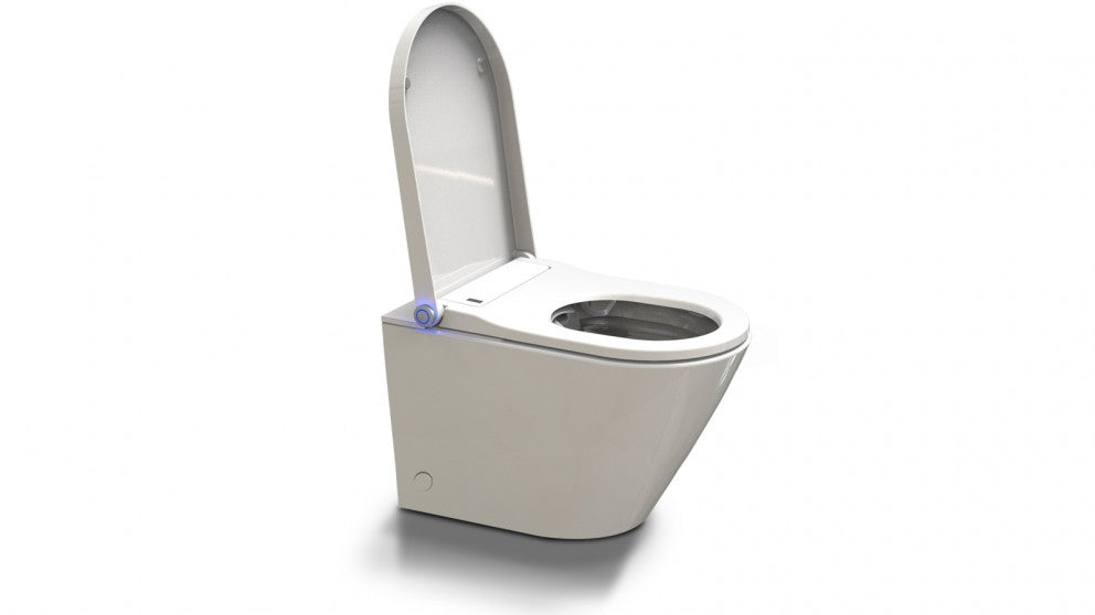 Neion wall faced intelligent toilet with remote and Arcisan concealed cistern