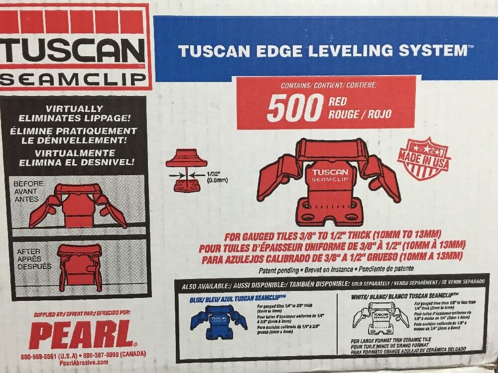 Tuscan seamclip red clip Levelling system